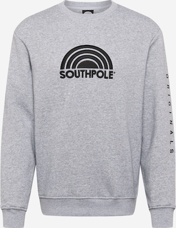 SOUTHPOLE Sweatshirt 'Halfmoon' in Grau: predná strana