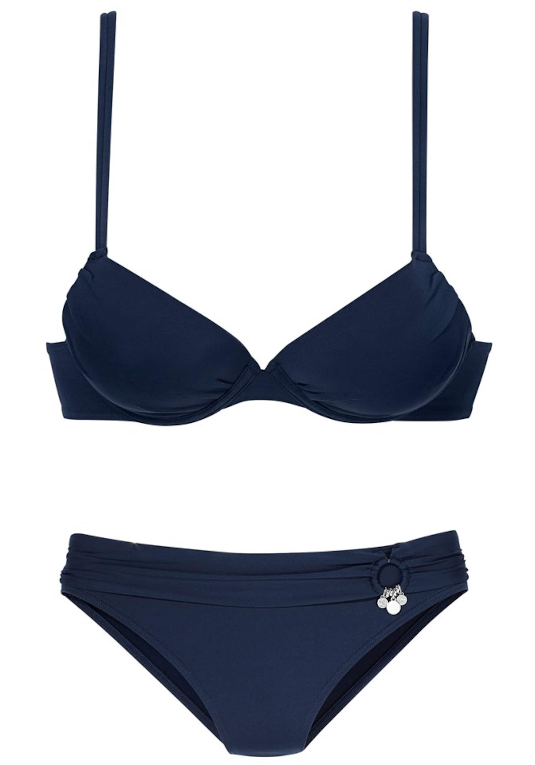 s.Oliver Push-up Bikini in Blue: front