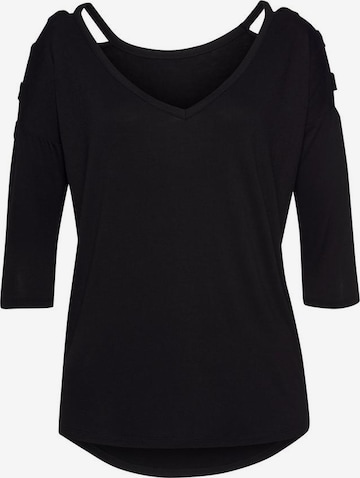 T-shirt LASCANA en noir : devant