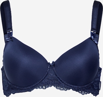 Noppies T-shirt Nursing Bra in Blue: front