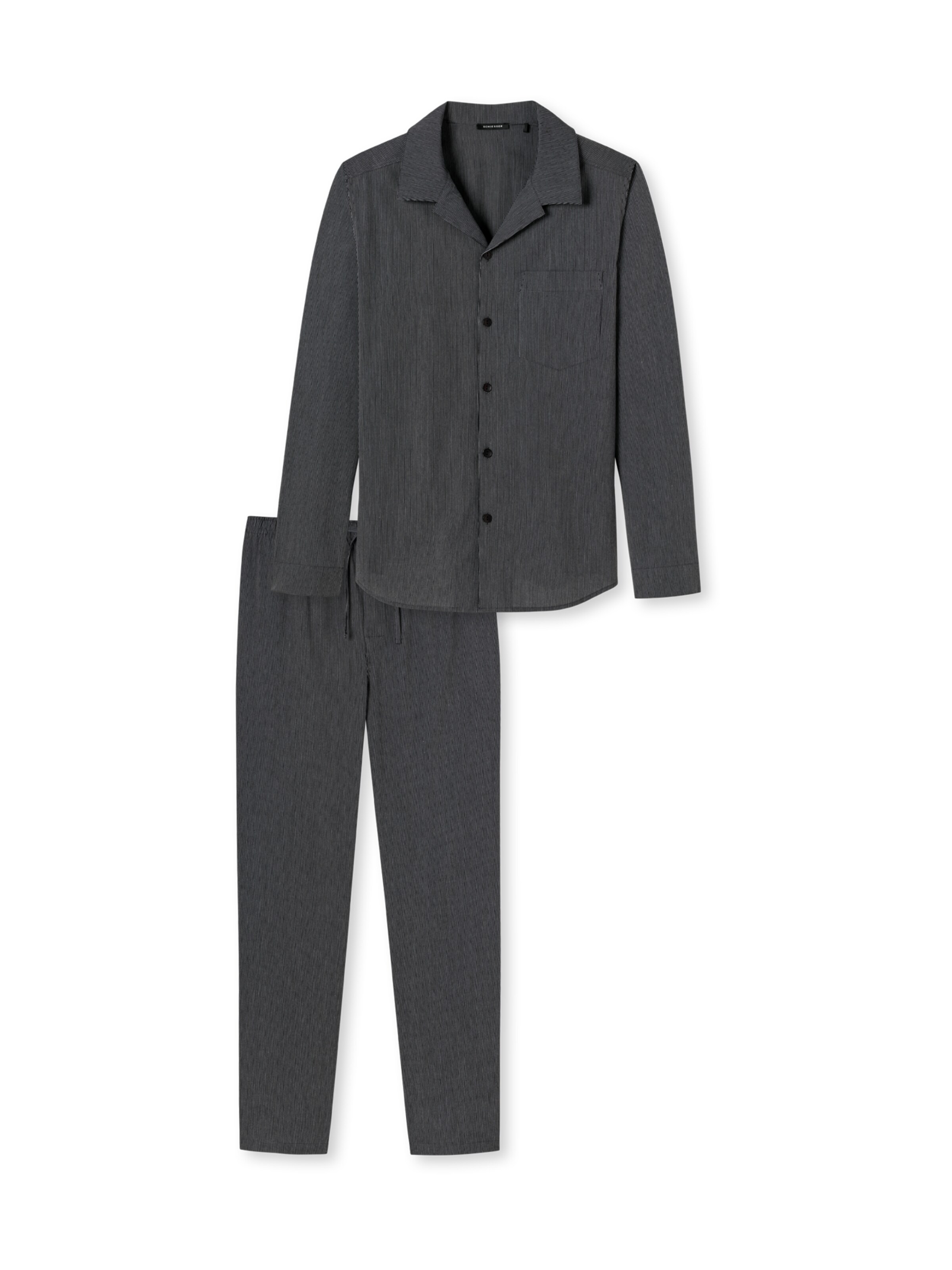 SCHIESSER - Pyjama lang in de kleur Donkergrijs