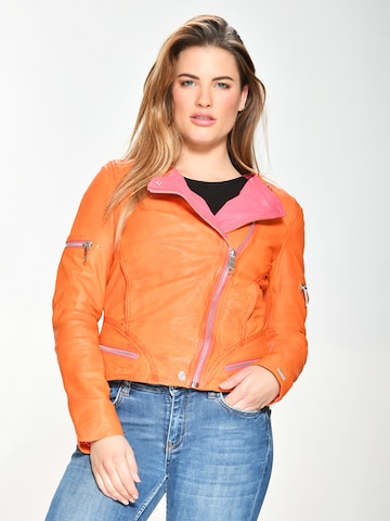 Maze Between-Season Jacket ' Diamond ' in Orange: front