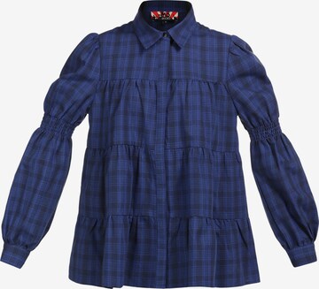 myMo ROCKS Blouse in Blauw: voorkant