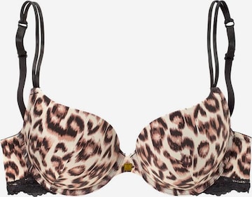 JETTE Push-up Bra in Beige: front