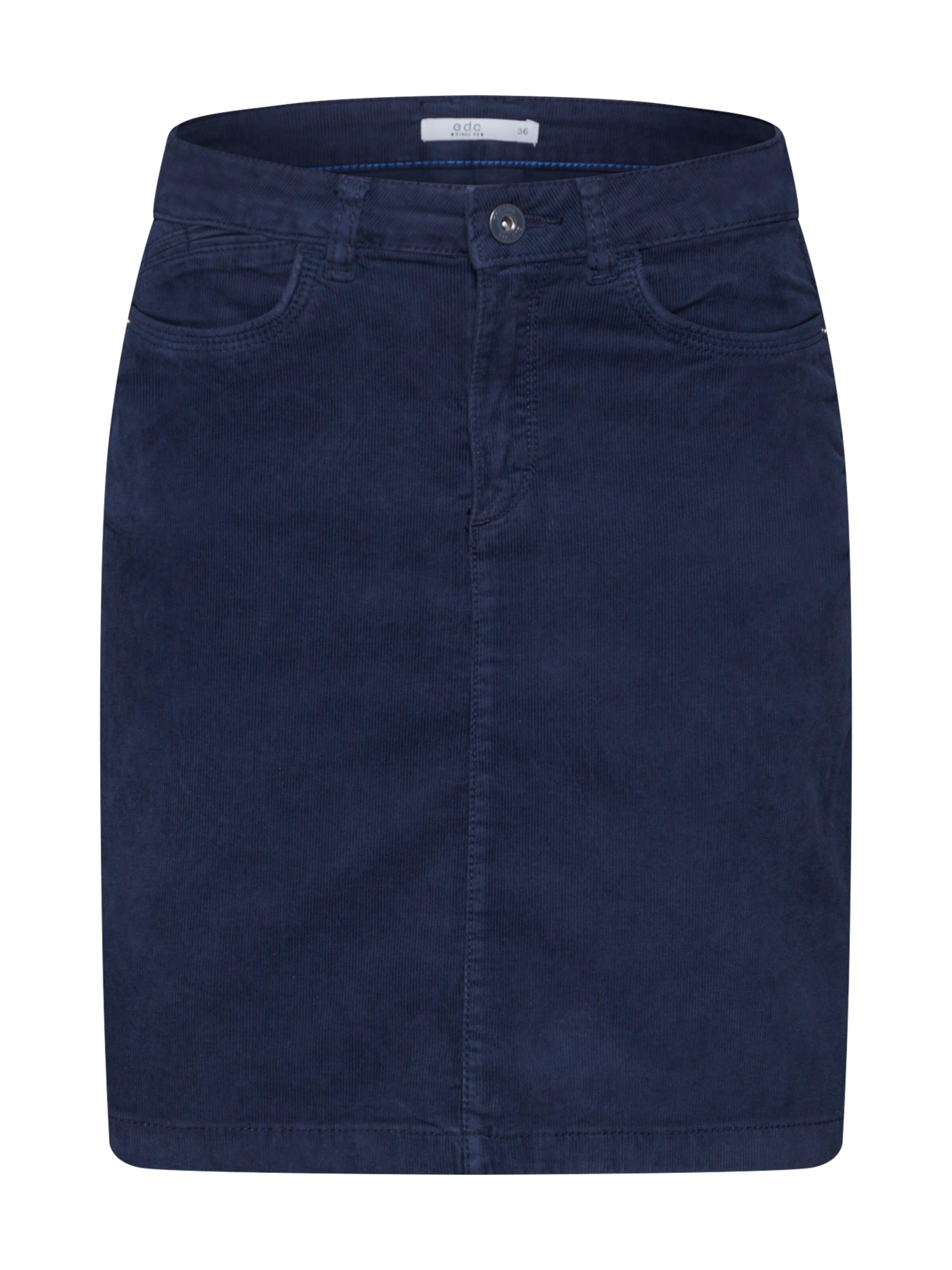 EDC BY ESPRIT - Rok 'Corduroy' in de kleur Navy