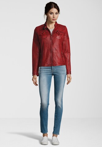 Miracle of Denim Between-Season Jacket in Red: front