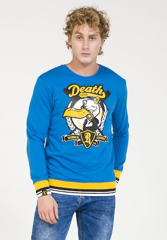 PLUS EIGHTEEN Sweatshirt in Blauw: voorkant