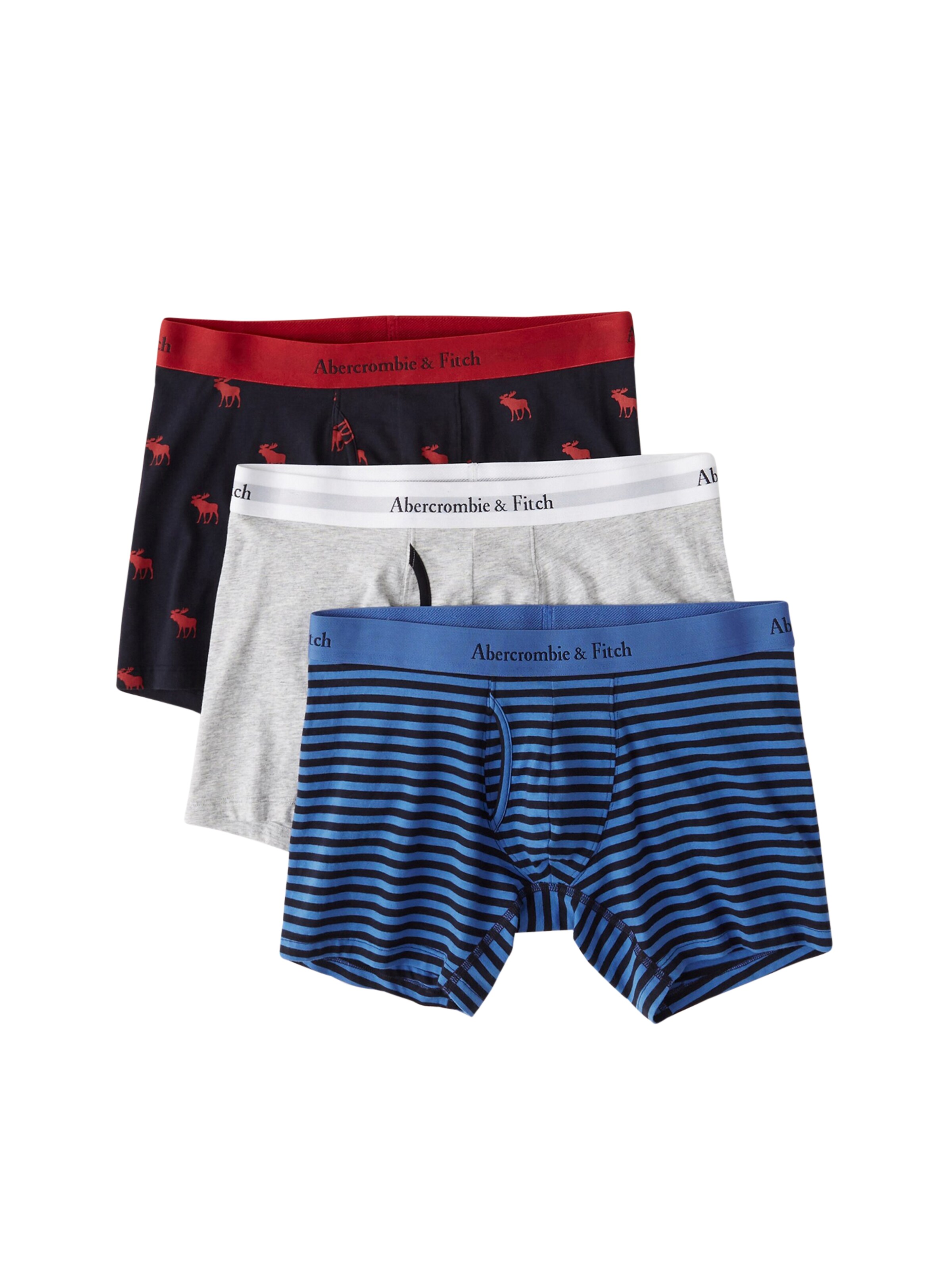 Abercrombie & Fitch - Boxershorts 'BTS19-FALL/HOLIDAY BB MULTIPACK 1CC' in de kleur Blauw