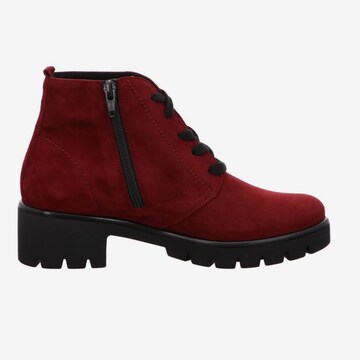 SEMLER Lace-Up Ankle Boots in Red