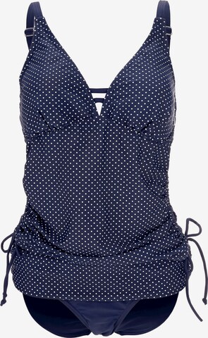 petit amour Bustier Tankini 'AVA' in Blauw: voorkant