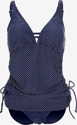 Bustier Tankini 'AVA' petit amour en bleu : devant