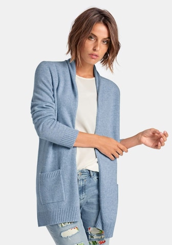 Peter Hahn Knit Cardigan in Blue: front