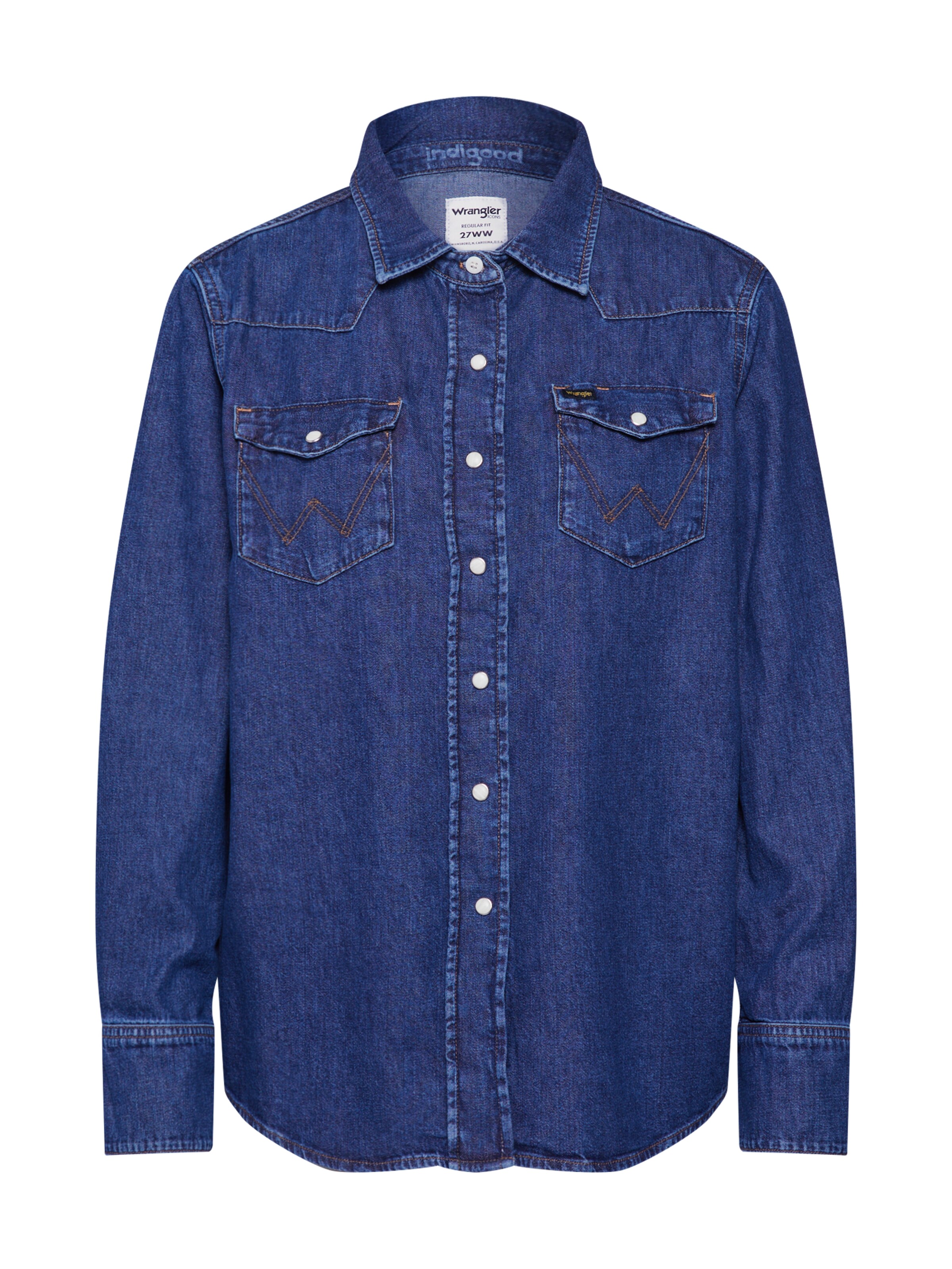 WRANGLER - Blouse '27WW' in de kleur Blauw