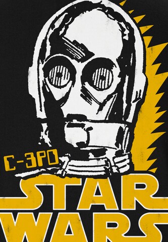 LOGOSHIRT Shirt 'C-3PO' in Black