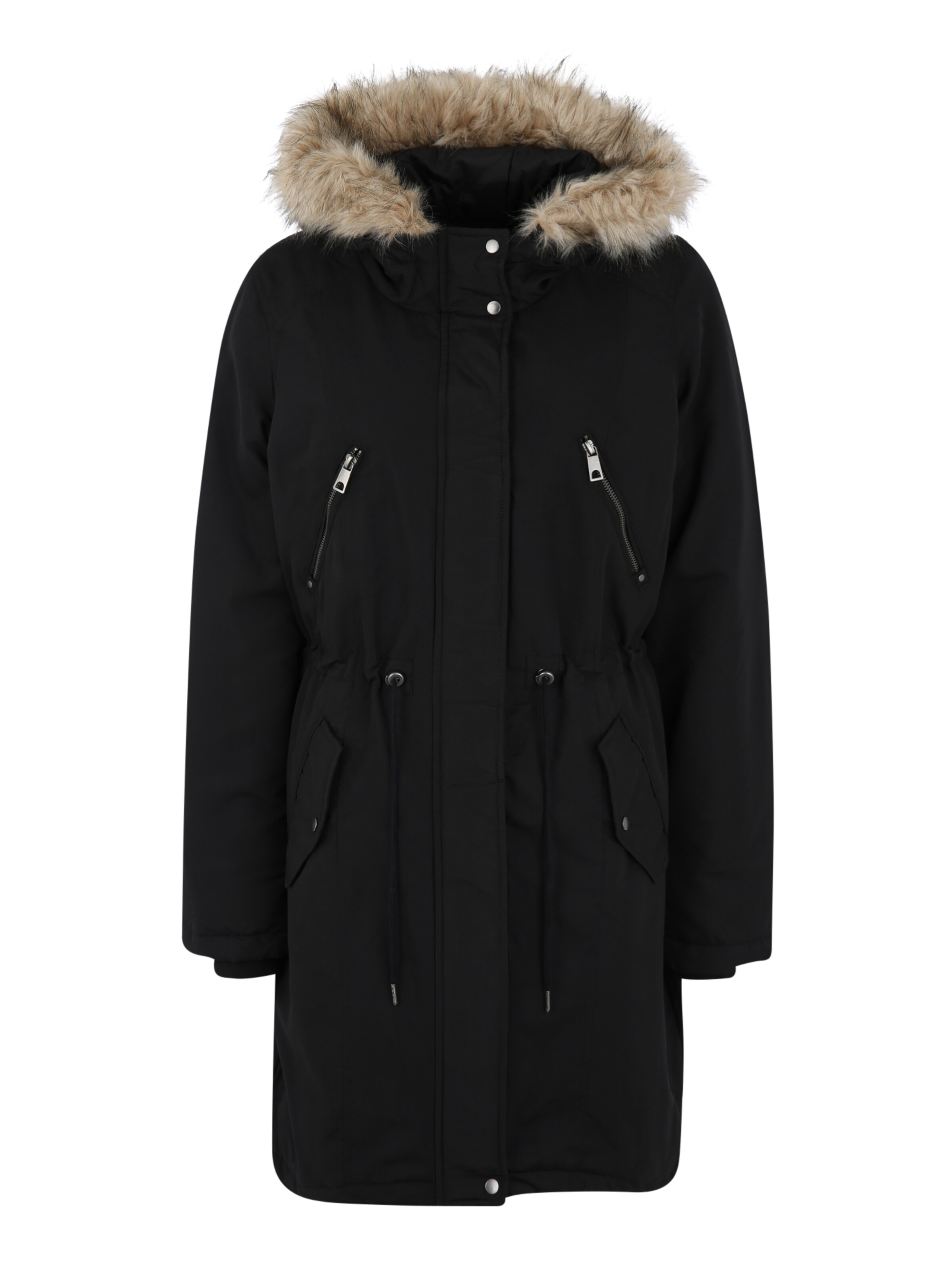 Vero Moda Curve - Tussenjas 'VMAGNE BRE AW19 3/4 PARKA CURVE' in de kleur Zwart