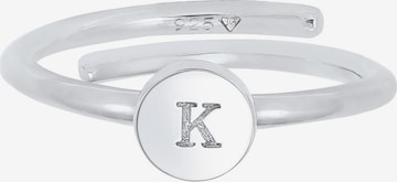 ELLI Ring Initial, Buchstabe - K in Silber