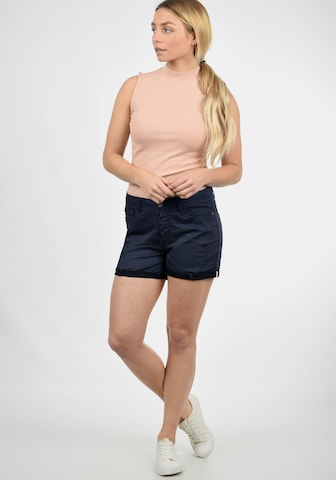 DESIRES Skinny Shorts 'Elja' in Blau