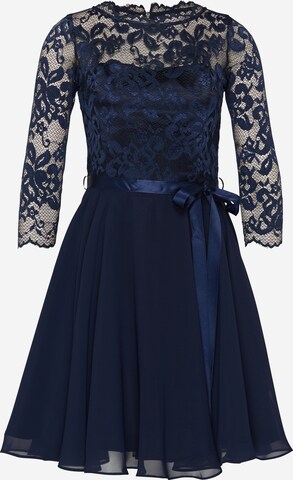 Robe de cocktail SWING en bleu : devant