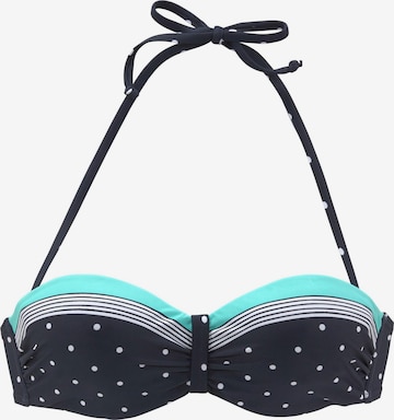 LASCANA Balconette Bikini top 'Monroe' in Blue: front