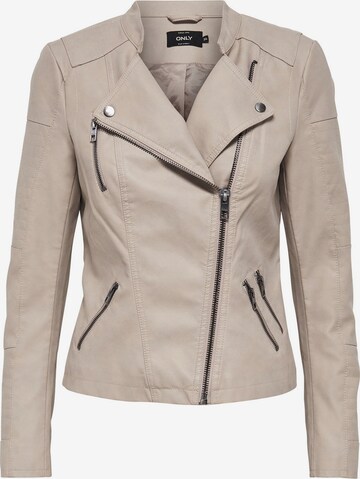 ONLY Kunstlederjacke 'Ava' in Beige: predná strana