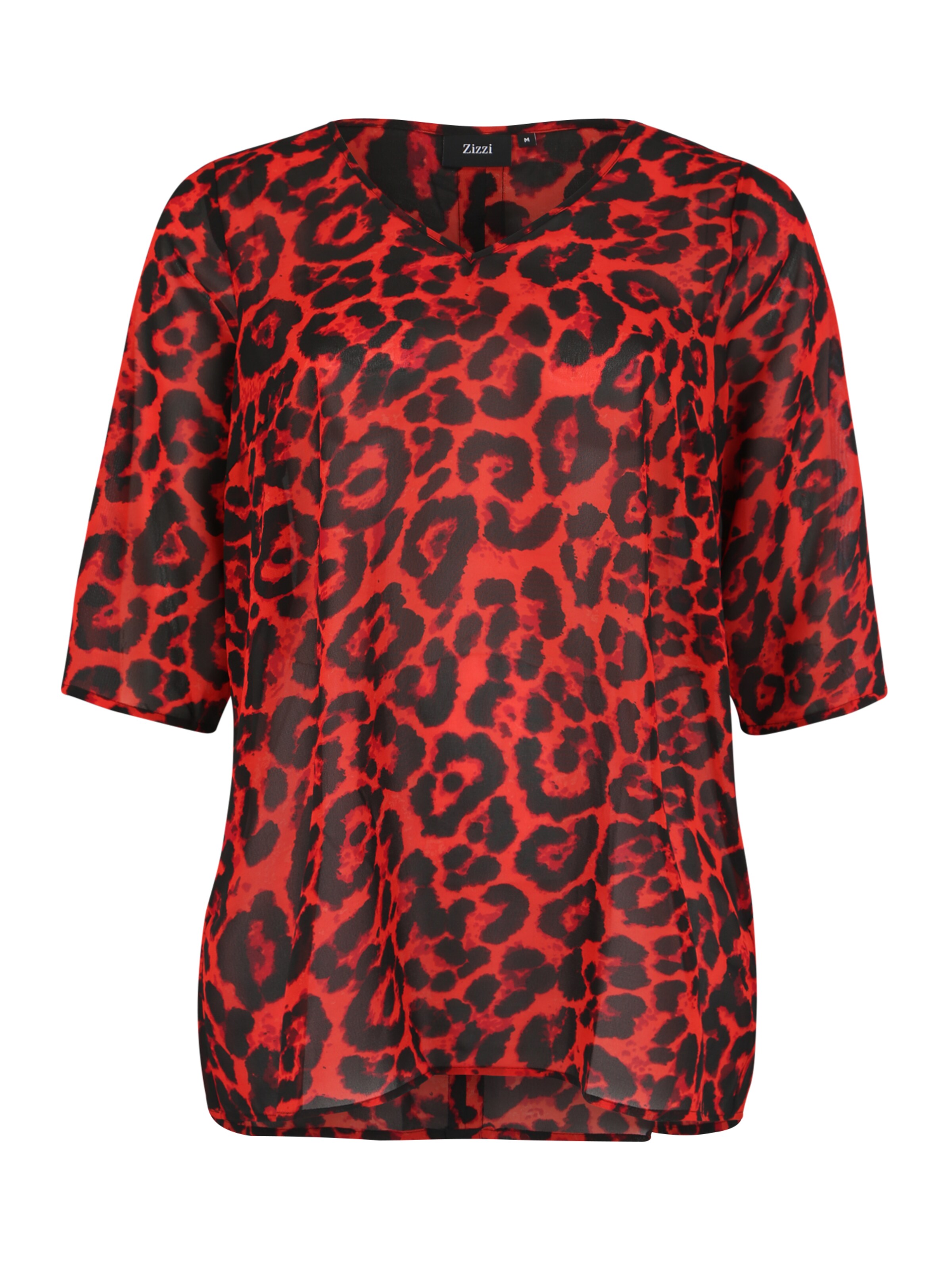 Zizzi - Blouse 'Xaleopard' in de kleur Bruin