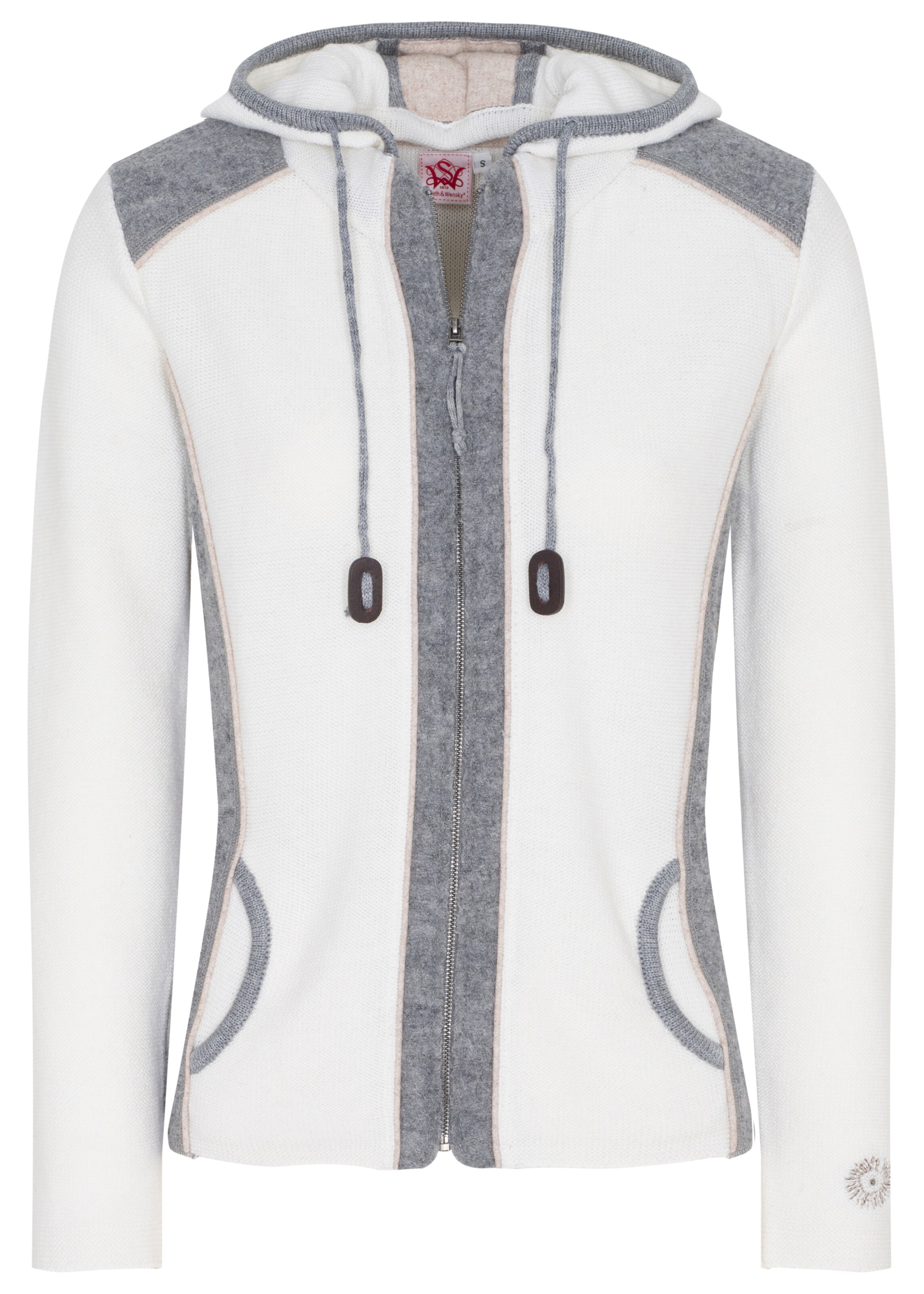 SPIETH & WENSKY - Strickjacke "Majoran" in weiß