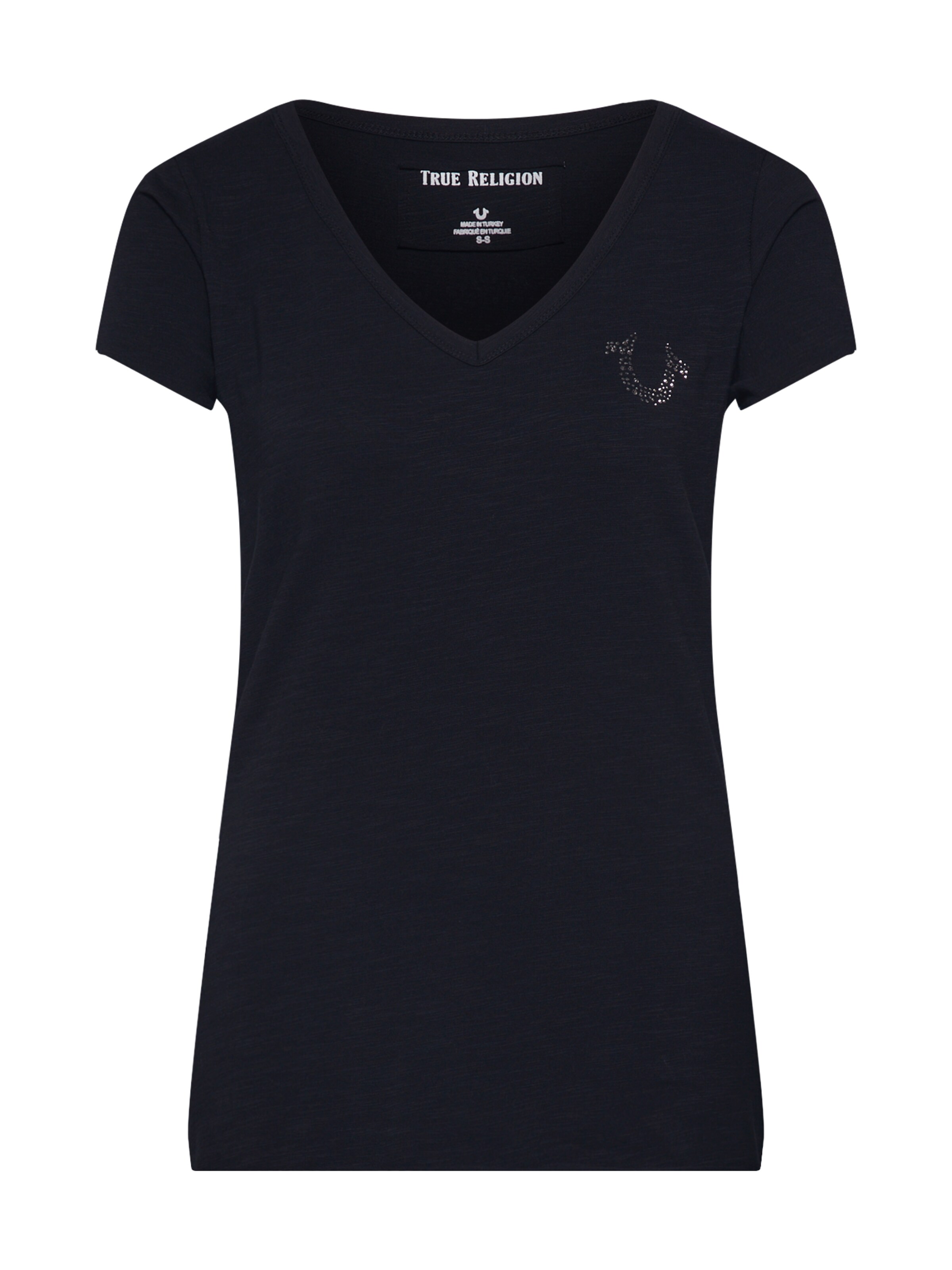 True Religion - Shirt 'CREW' in de kleur Zwart