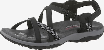 SKECHERS Hiking Sandals in Black: front