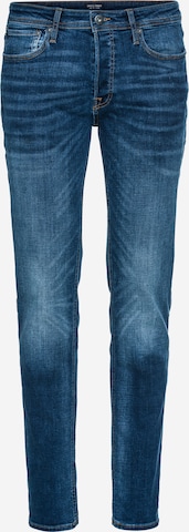 Coupe slim Jean 'Tim' JACK & JONES en bleu : devant