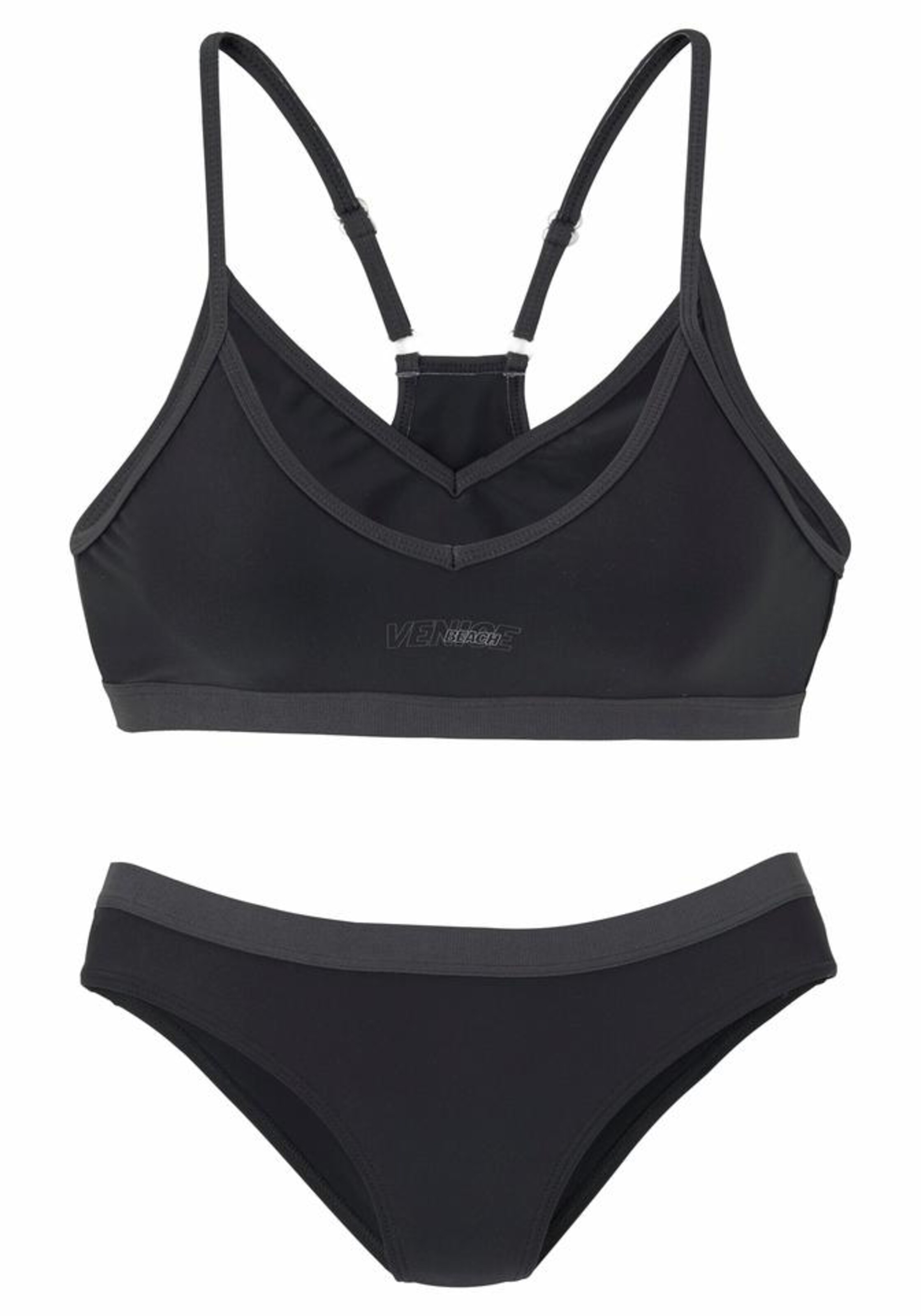 VENICE BEACH Bikiny - Sivá: predná strana