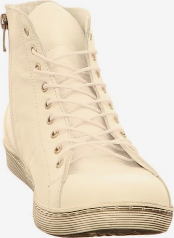 ANDREA CONTI Lace-Up Ankle Boots in Beige