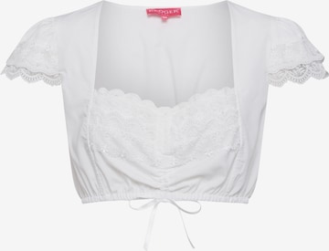 Krüger Madl Traditional Blouse in White: front