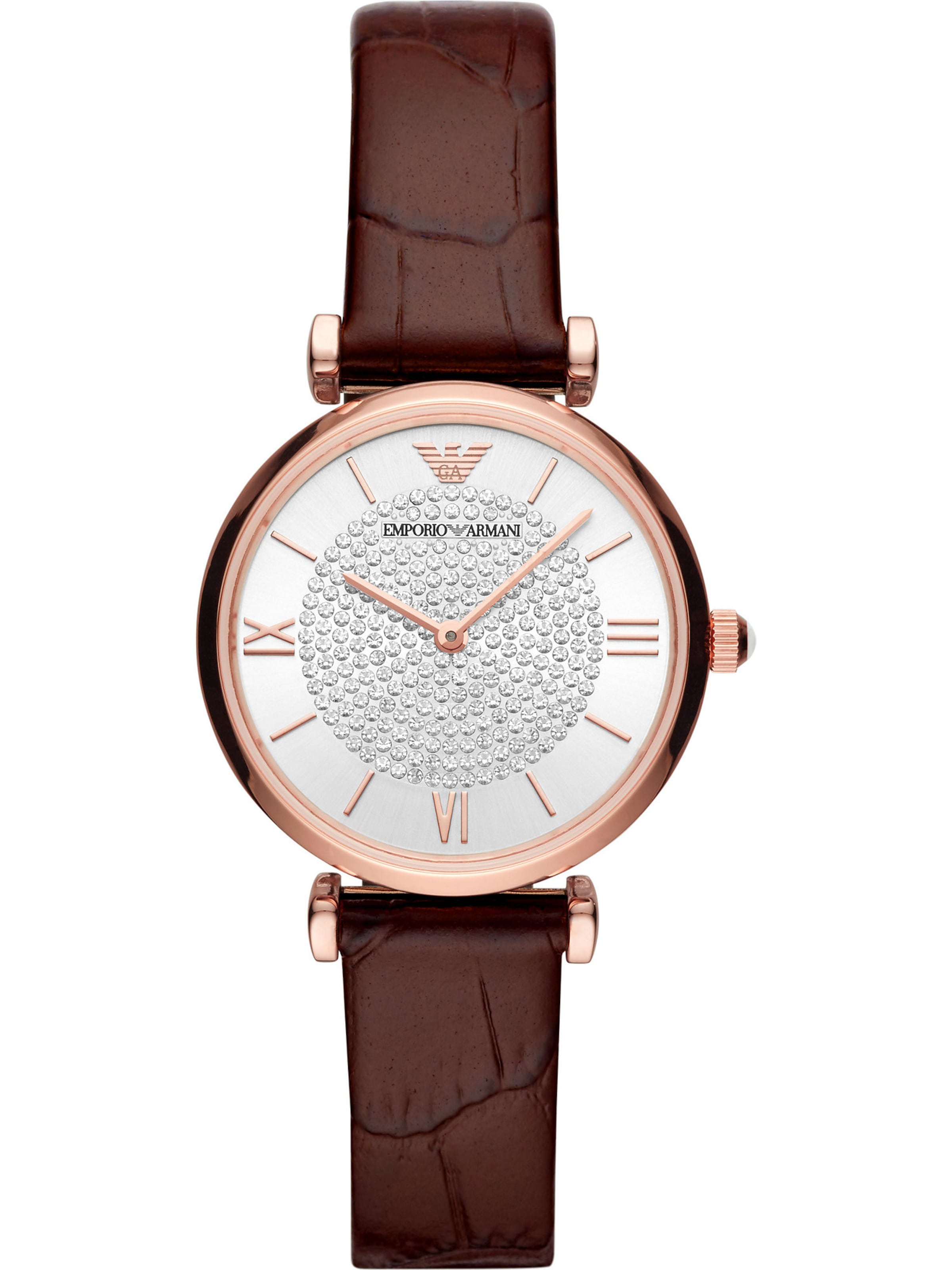 Emporio Armani Analog Watch in Brown: front