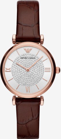 Emporio Armani Uhr in Braun: predná strana