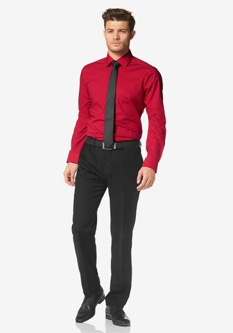 OLYMP Slim fit Business Shirt 'Level 5' in Red