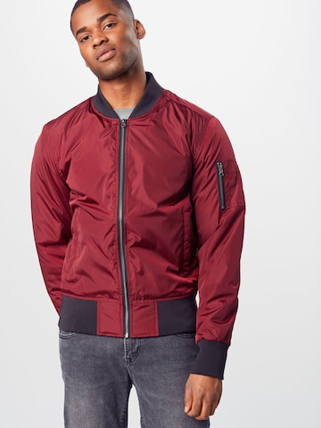 Urban Classics Between-Season Jacket in Red