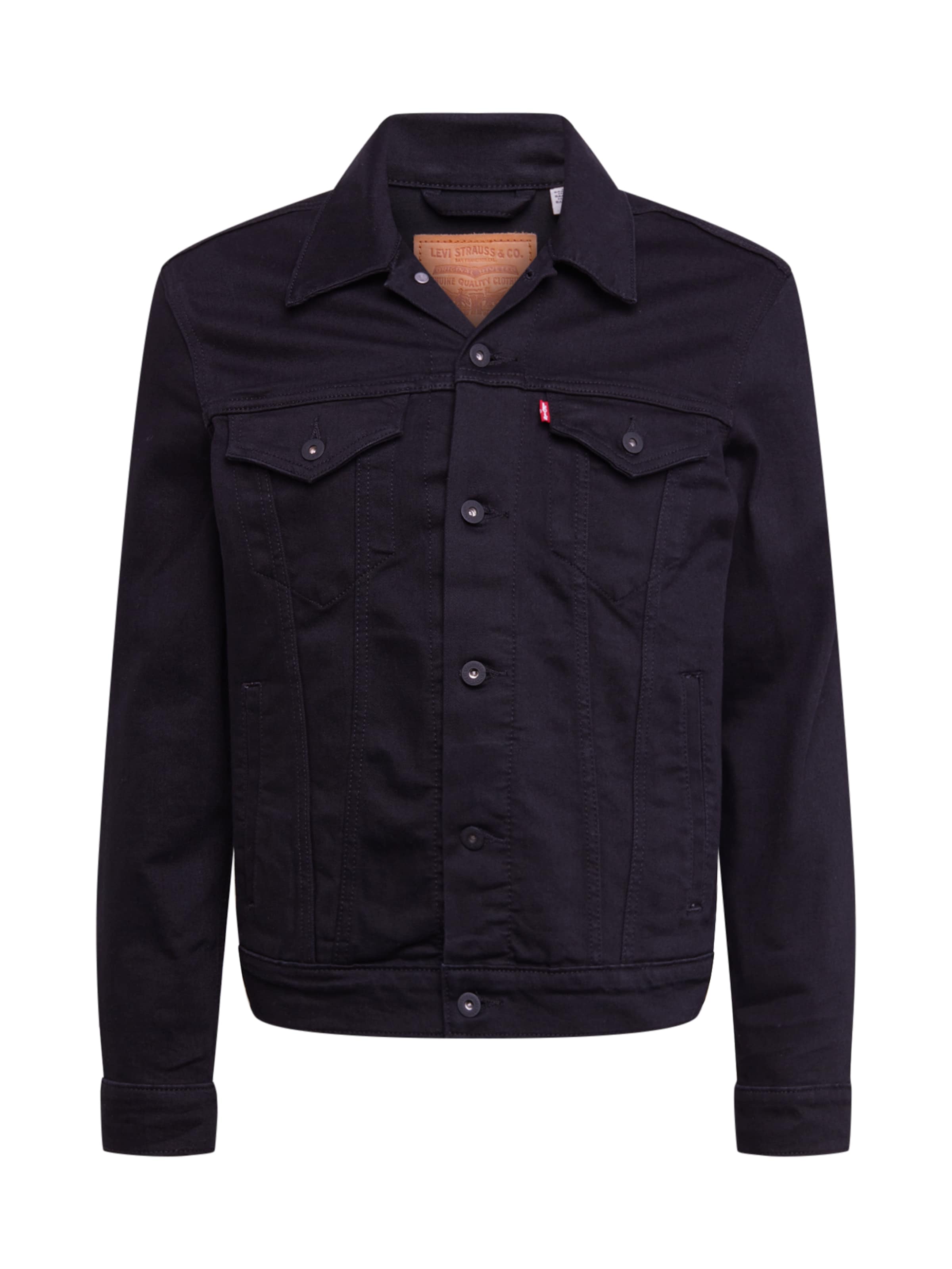 LEVI'S ® Kevad-sügisjope 'Trucker Jacket', värv must: eest vaates