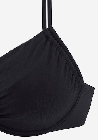 BUFFALO Regular Bikini top 'Happy' in Black