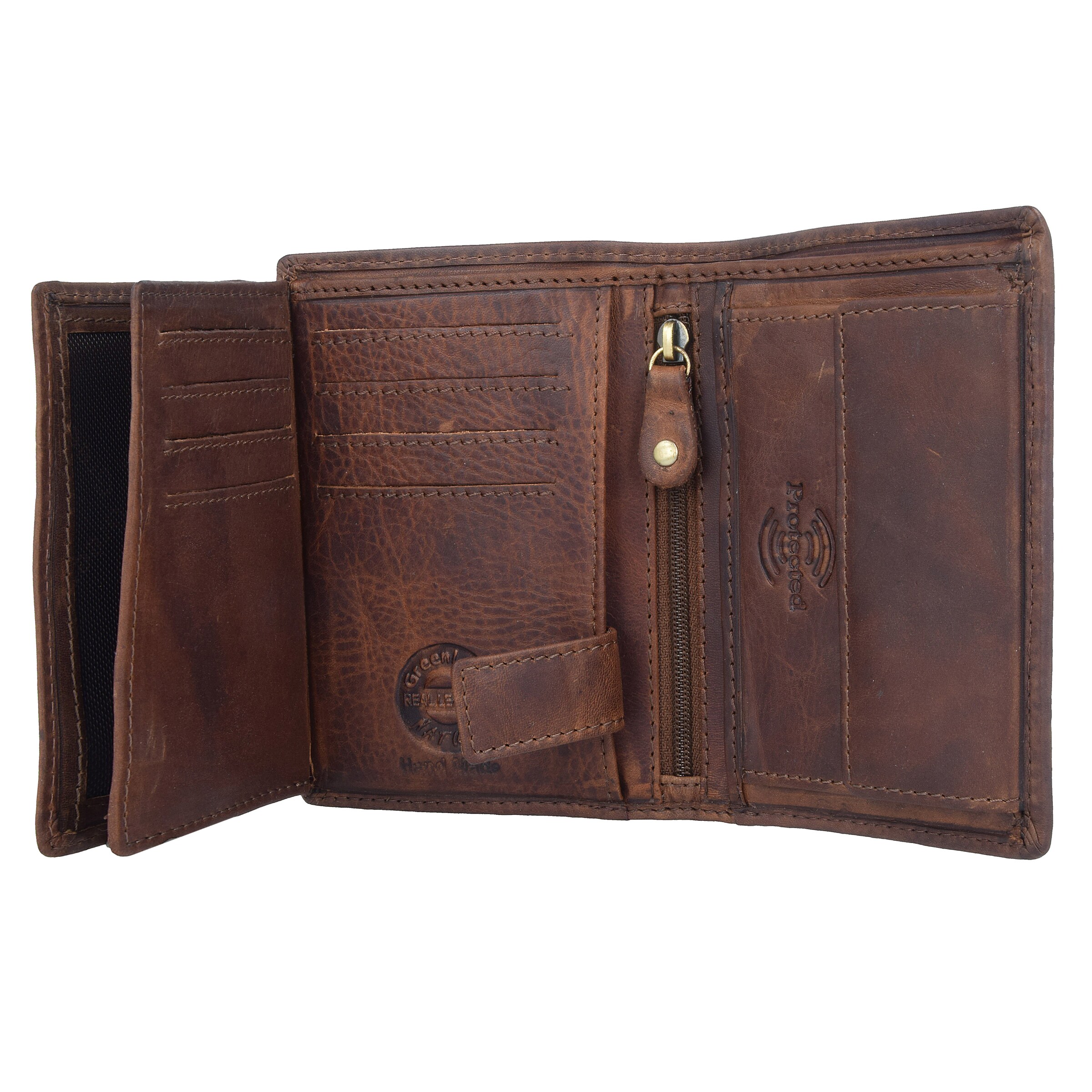 Portamonete 'Rfid' di Greenland Nature in marrone