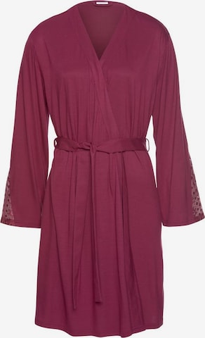 LASCANA Dressing Gown in Purple: front