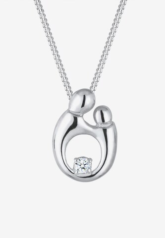 Elli DIAMONDS Ketting 'Mutter und Kind' in Zilver