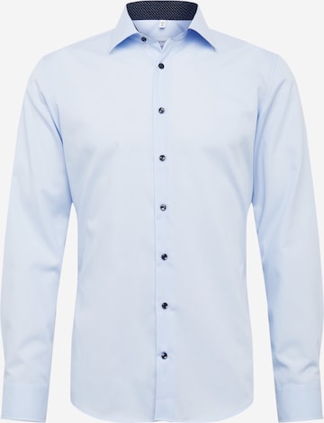 SEIDENSTICKER - Camisa clássica em azul: frente