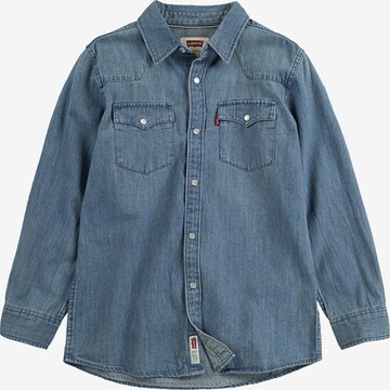 Levi's Kids Regular fit Button Up Shirt in Blue: front