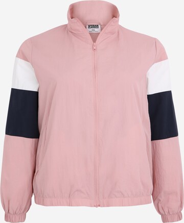 Veste mi-saison Urban Classics en rose : devant