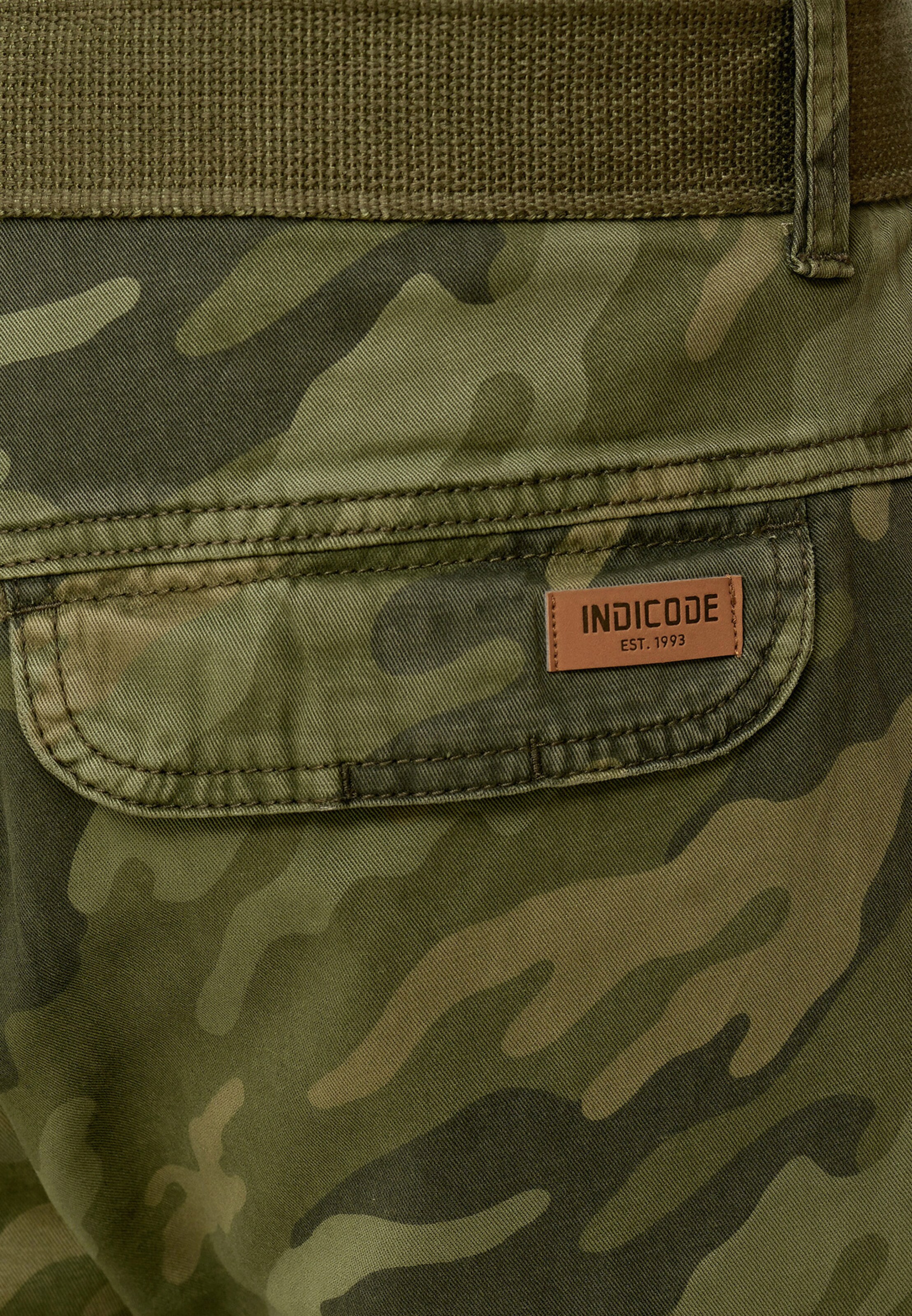 INDICODE JEANS Regular Cargohosen 'Monroe Cargo ZA' in Grün