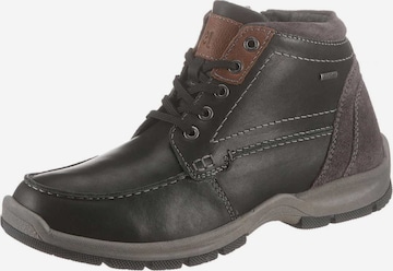 JOSEF SEIBEL Lace-Up Boots 'Lenny' in Black: front