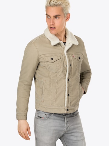 LEVI'S ® Prehodna jakna 'Type 3 Sherpa Trucker Jacket' | bež barva: sprednja stran
