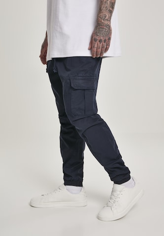 Urban Classics - Tapered Calças cargo em azul