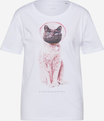 EINSTEIN & NEWTON Shirt 'Astro Cat' in Wit: voorkant