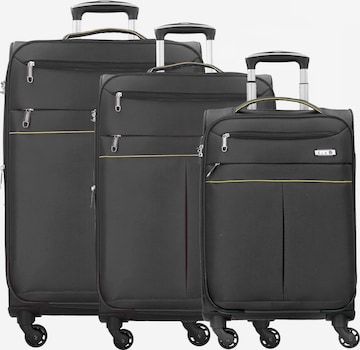 D&N Suitcase Set in Grey: front
